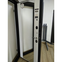 Дверь Лабиринт CLASSIC антик медный с Зеркалом Максимум - Белый софт