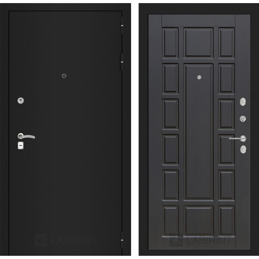 Дверь Лабиринт CLASSIC шагрень черная 12 - Венге