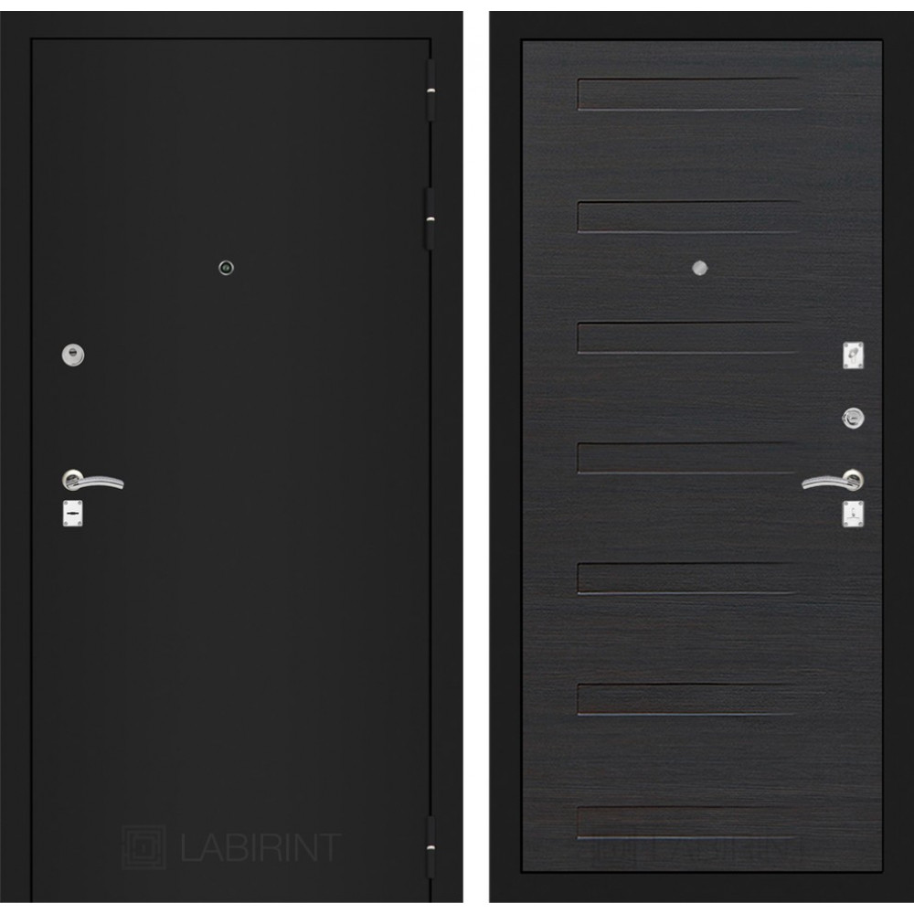 Дверь Лабиринт CLASSIC шагрень черная 14 - Эковенге
