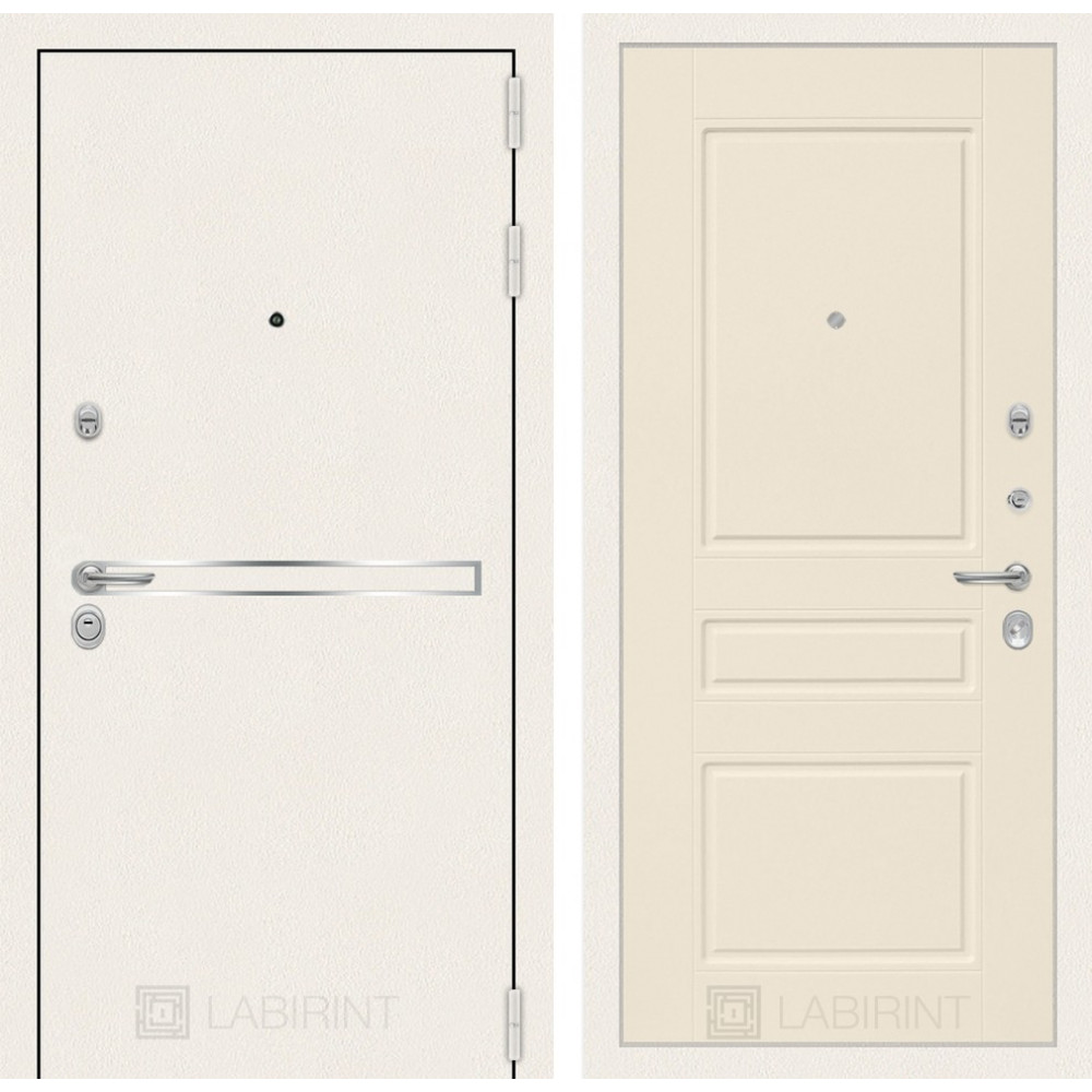 Дверь Лабиринт Лайн WHITE 03 - Крем софт