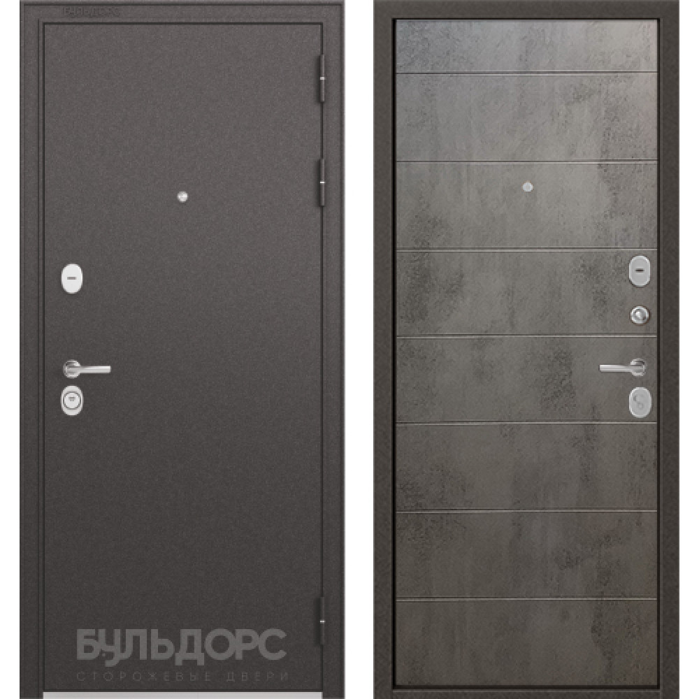 Дверь Бульдорс STANDART 90 бетон серый 9S-135