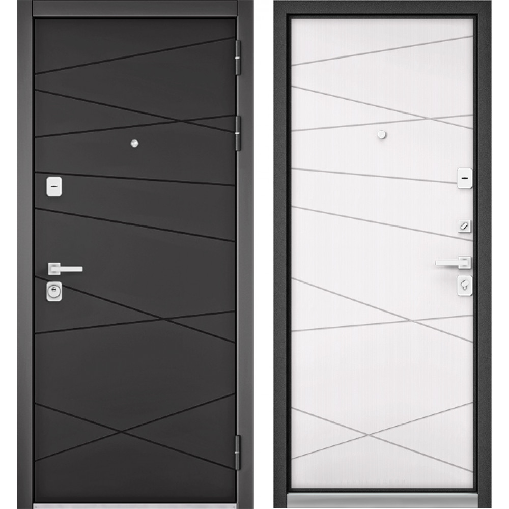 Дверь Бульдорс Premium 90 РР графит софт / белый софт 9Р-130