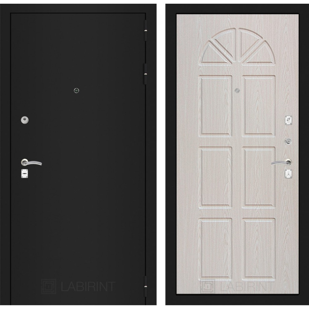Дверь Лабиринт CLASSIC шагрень черная 15 - Алмон 25