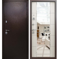 Квартирная стальная дверь Райтвер Президент Меланж светлый с зеркалом