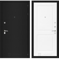 Дверь Лабиринт CLASSIC шагрень черная 11 - Белый софт