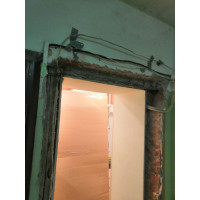 Дверь Лабиринт Нью-Йорк с Зеркалом - Акация светлая горизонтальная