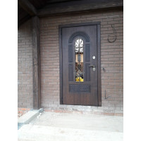 Дверь Цитадель Vikont с ковкой Грецкий орех 9,5см 2К