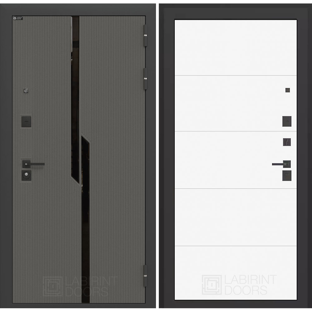 Входная дверь Лабиринт Carbon 13 - Белый софт