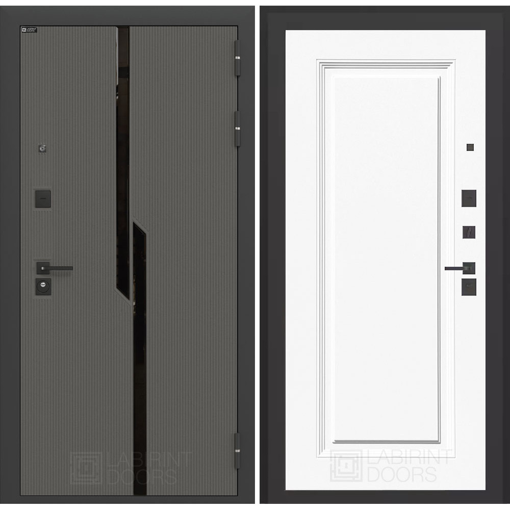 Входная дверь Лабиринт Carbon 27 - Эмаль RAL 9003