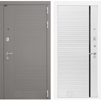 Входная дверь Лабиринт Forma 22 - Белый софт, черная вставка