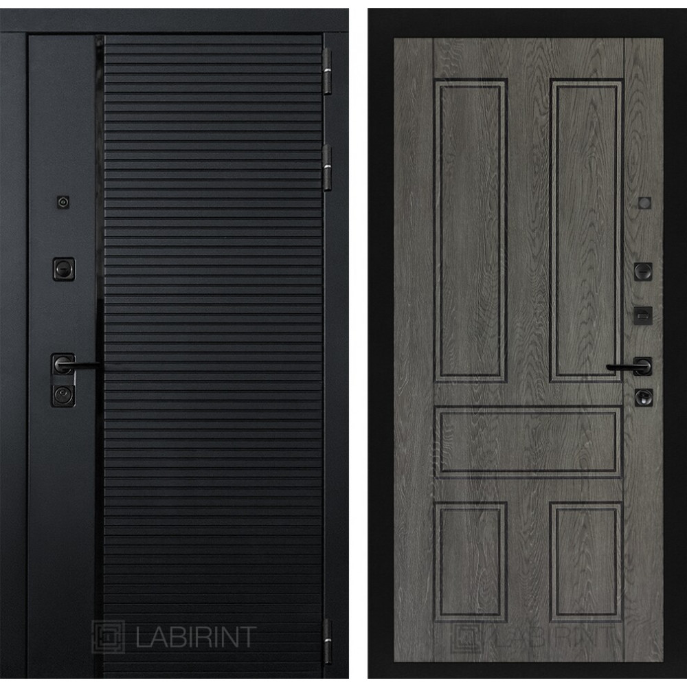 Входная дверь Лабиринт PIANO 10 - Дуб филадельфия графит
